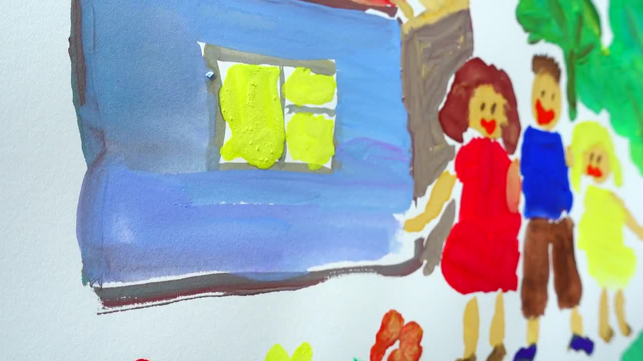 Video Stock Childrens Drawing Of A Family Live Wallpaper For PC