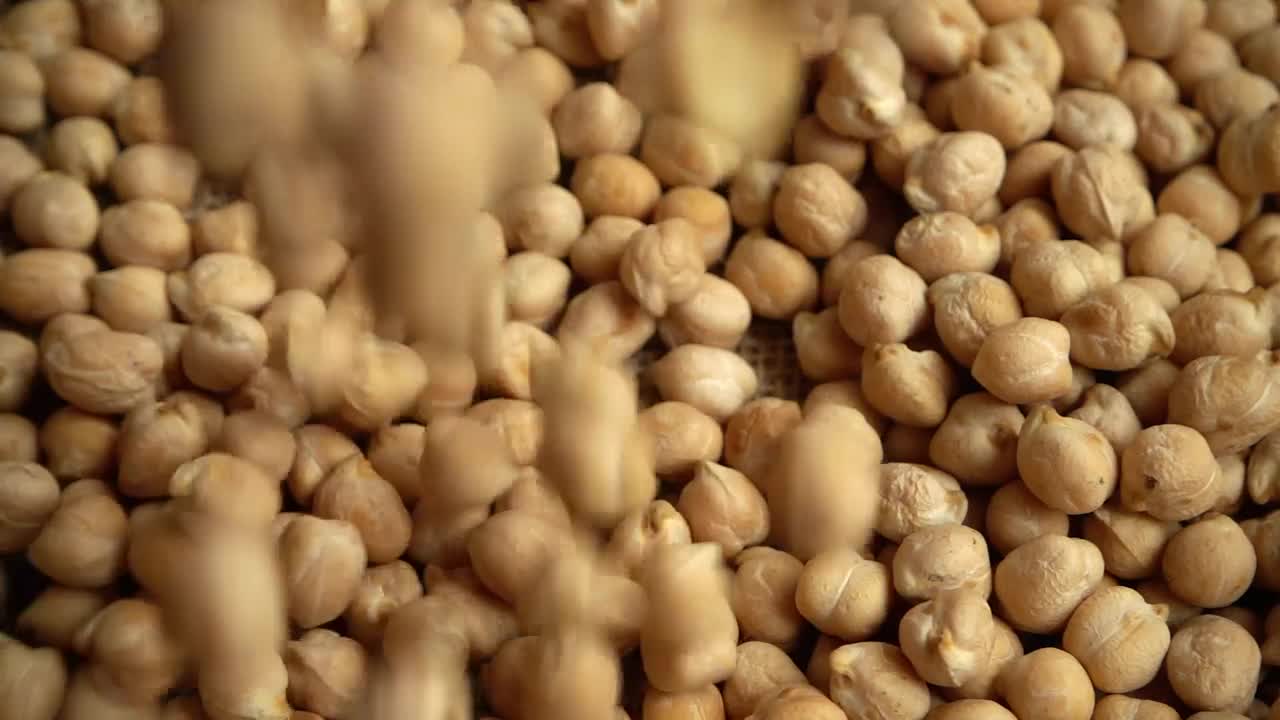 Video Stock Chickpeas Falling Onto A Table Live Wallpaper For PC