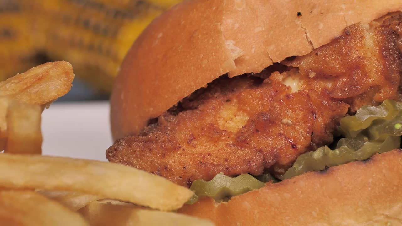 Video Stock Chicken Burger With French Fries Live Wallpaper For PC