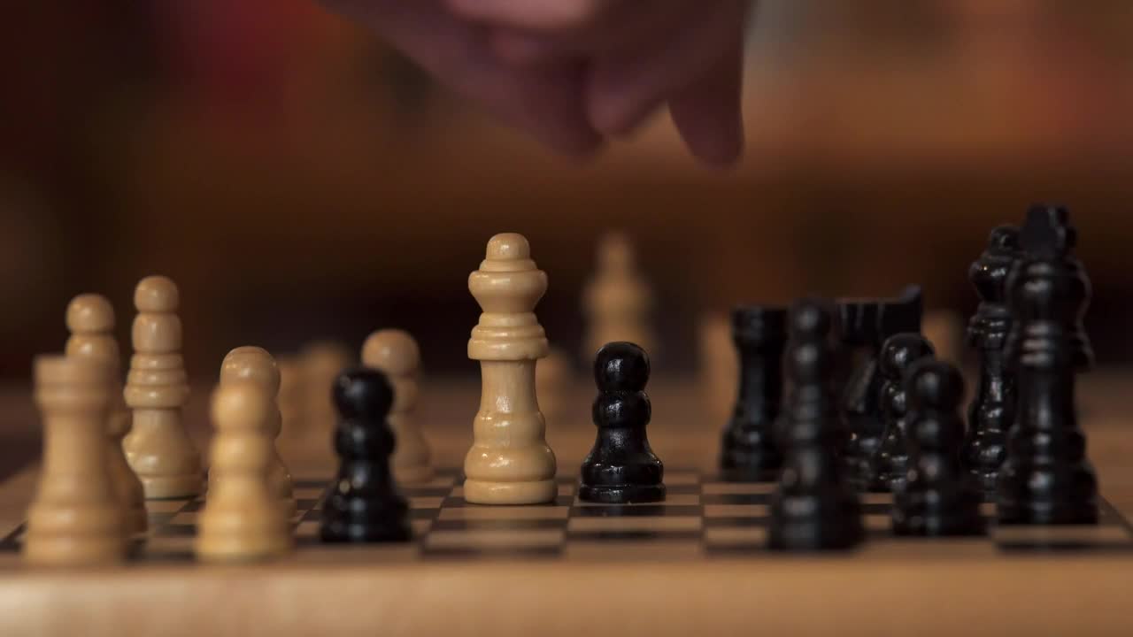 Video Stock Chess Board In Detail During A Game Live Wallpaper For PC