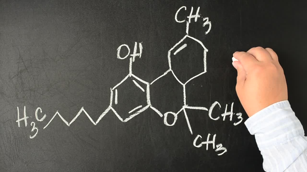 Video Stock Chemical Model On The Blackboard Live Wallpaper For PC