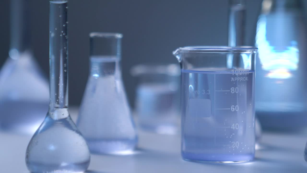 Video Stock Chemical Flasks On A Table Live Wallpaper For PC