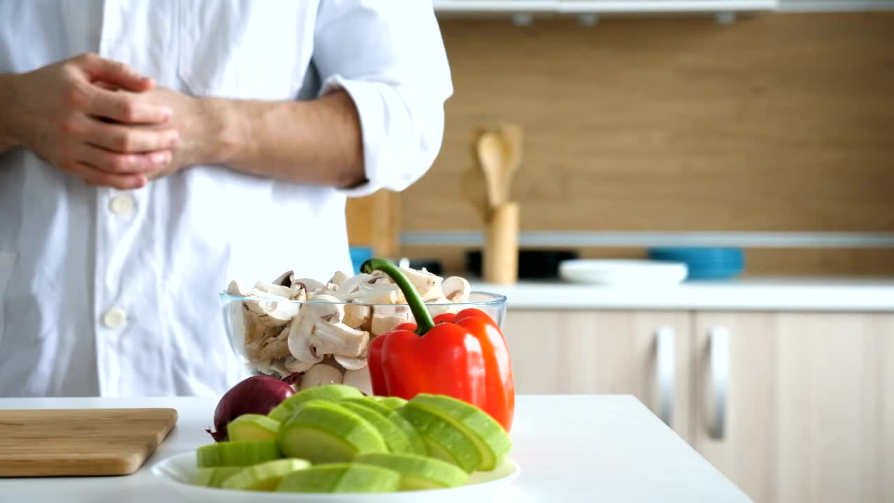 Video Stock Chef With Fresh Ingredients Live Wallpaper For PC