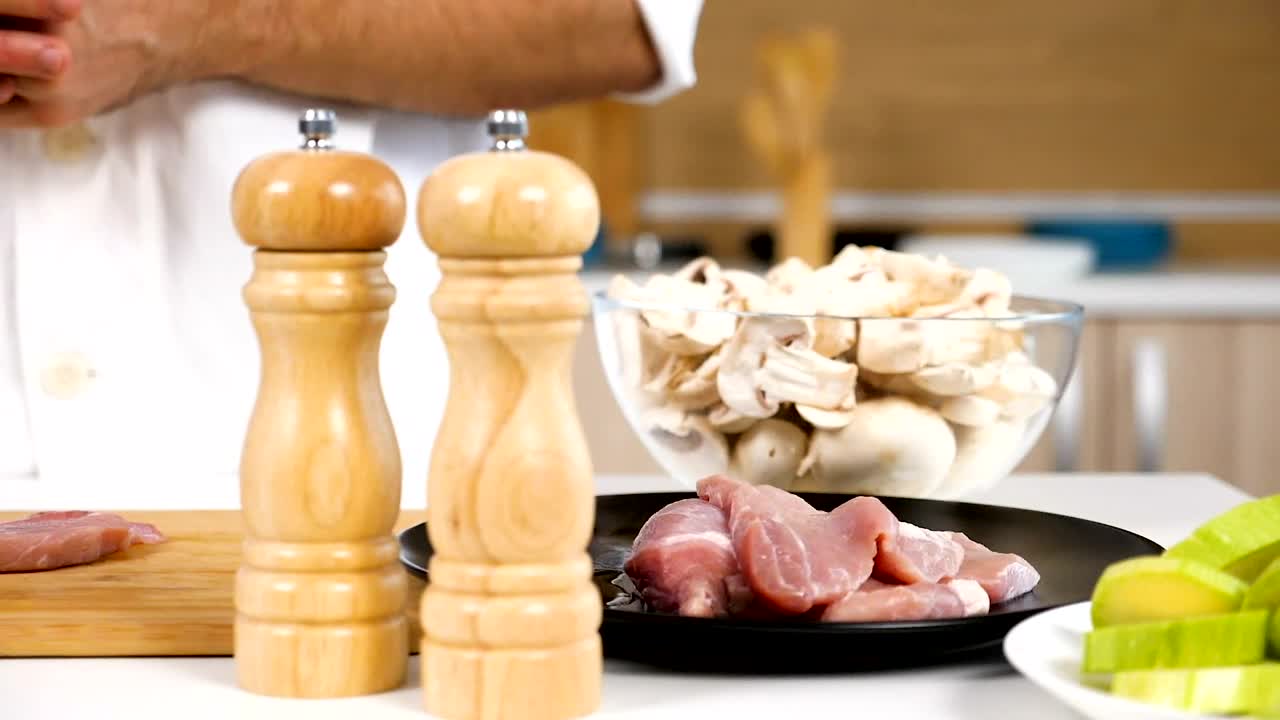 Video Stock Chef Seasoning A Piece Of Meat Live Wallpaper For PC