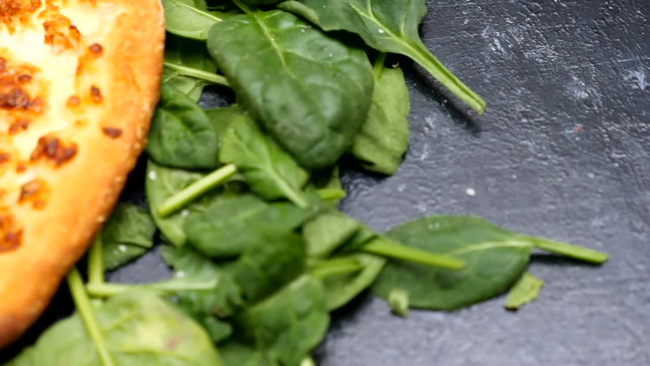 Video Stock Cheese Pizza With Salad Leaves Live Wallpaper For PC