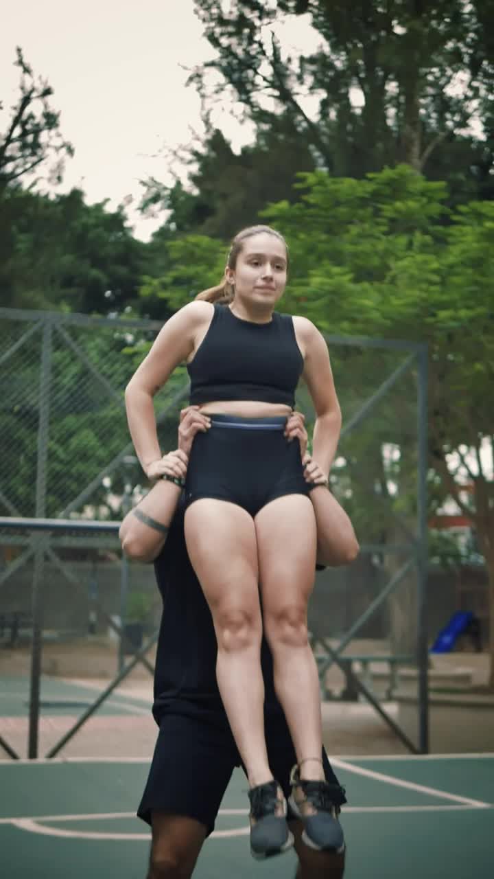 Video Stock Cheerleader Boy Lifting A Girl On His Hands Live Wallpaper For PC