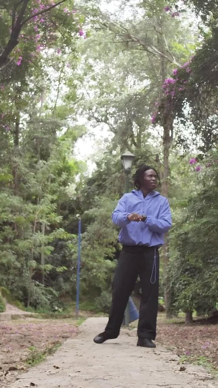 Video Stock Cheerful Man Moves Forward Dancing In The Middle Of Nature Live Wallpaper For PC