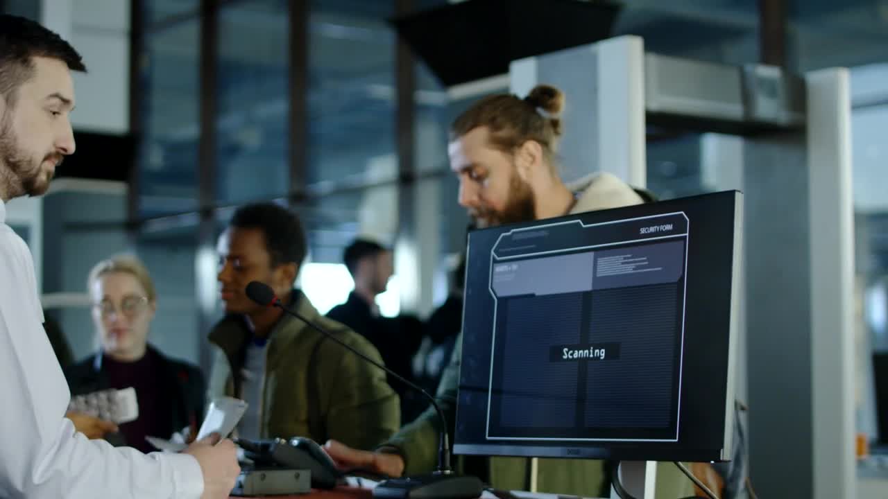 Video Stock Checking Fingerprints In Airport Live Wallpaper For PC