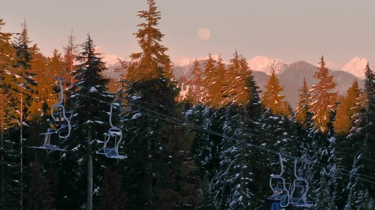Video Stock Chairs Of A Cable Car In A Canadian Forest Live Wallpaper For PC
