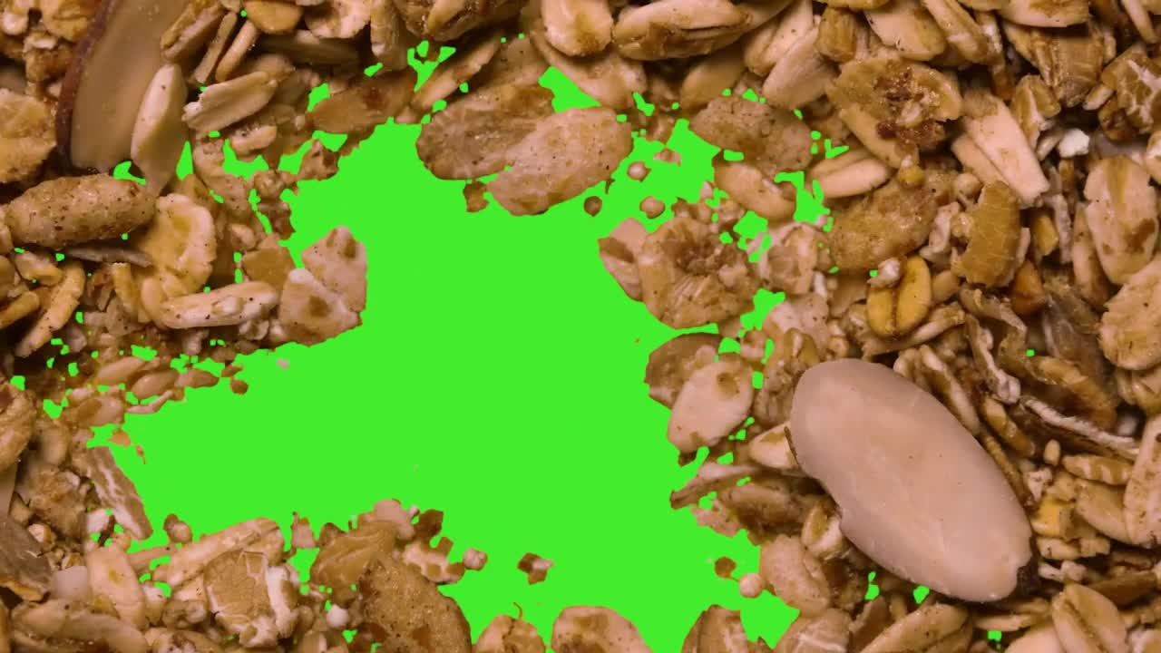 Video Stock Cereal Uncovering And Covering A Green Background Live Wallpaper For PC