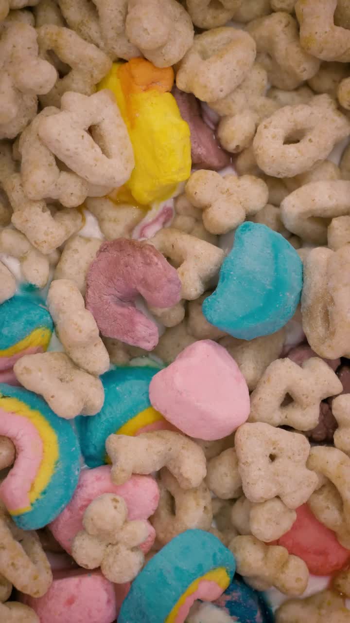 Video Stock Cereal Texture With Marshmallows Slowly Rotating Live Wallpaper For PC