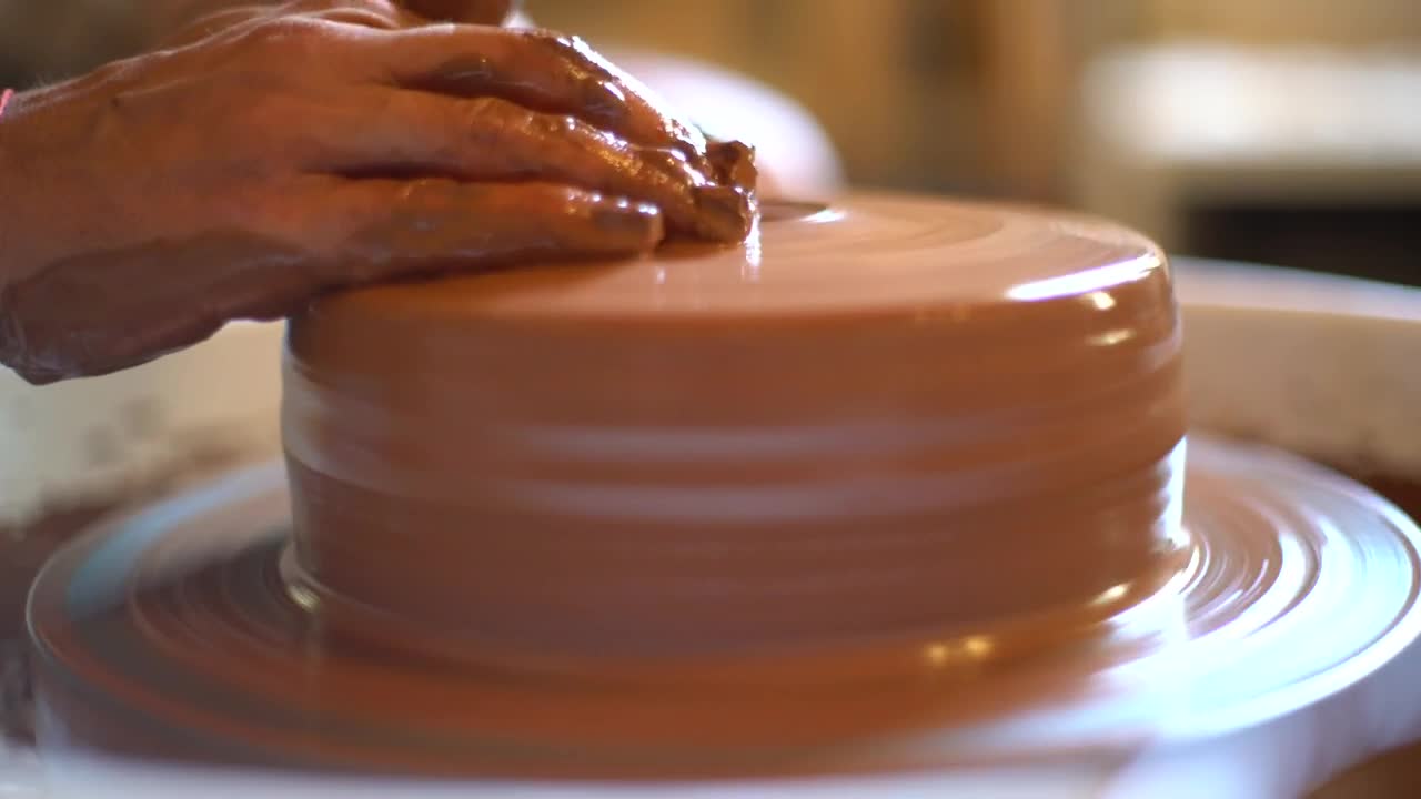 Video Stock Ceramic Artist Hands Working On The Potter Wheel Live Wallpaper For PC