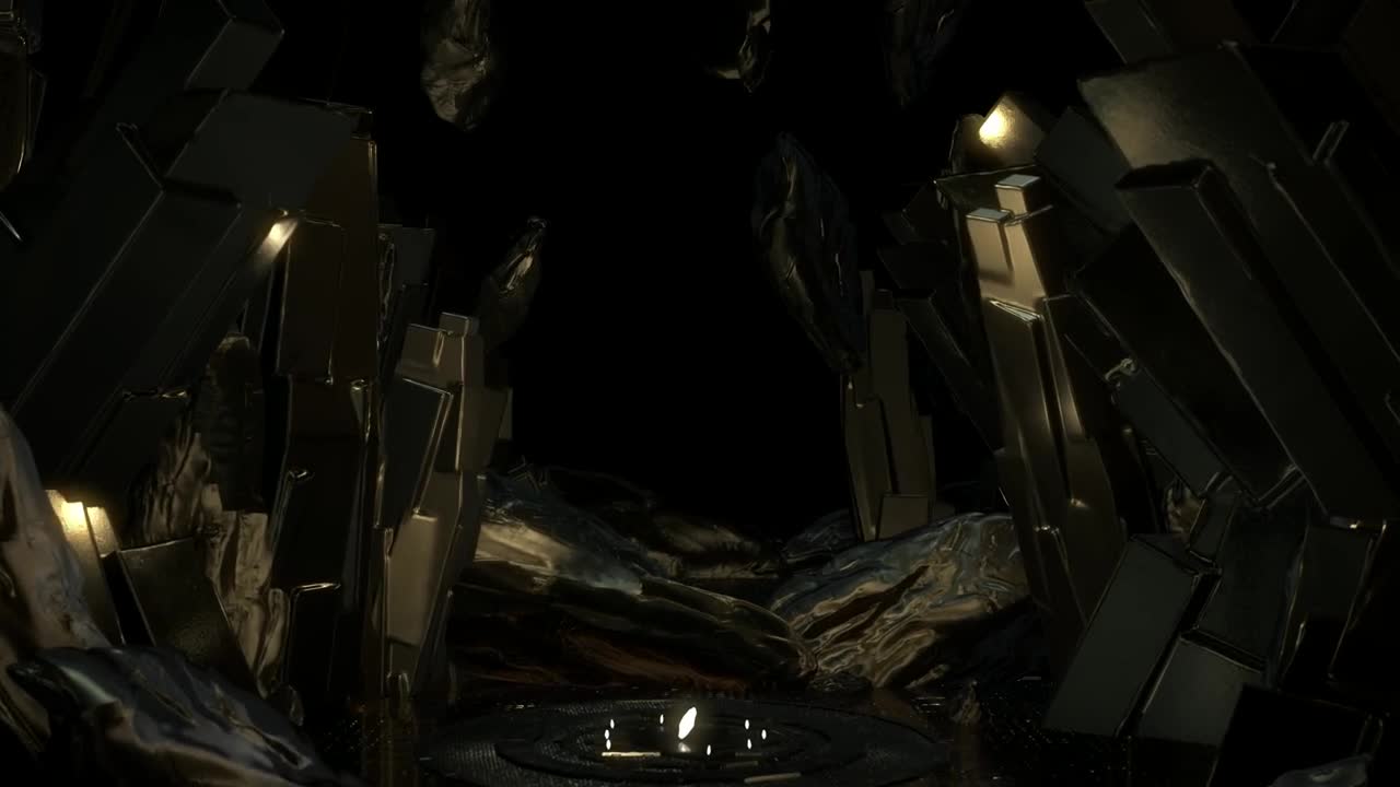 Video Stock Cave With Golden Metallic Minerals Live Wallpaper For PC
