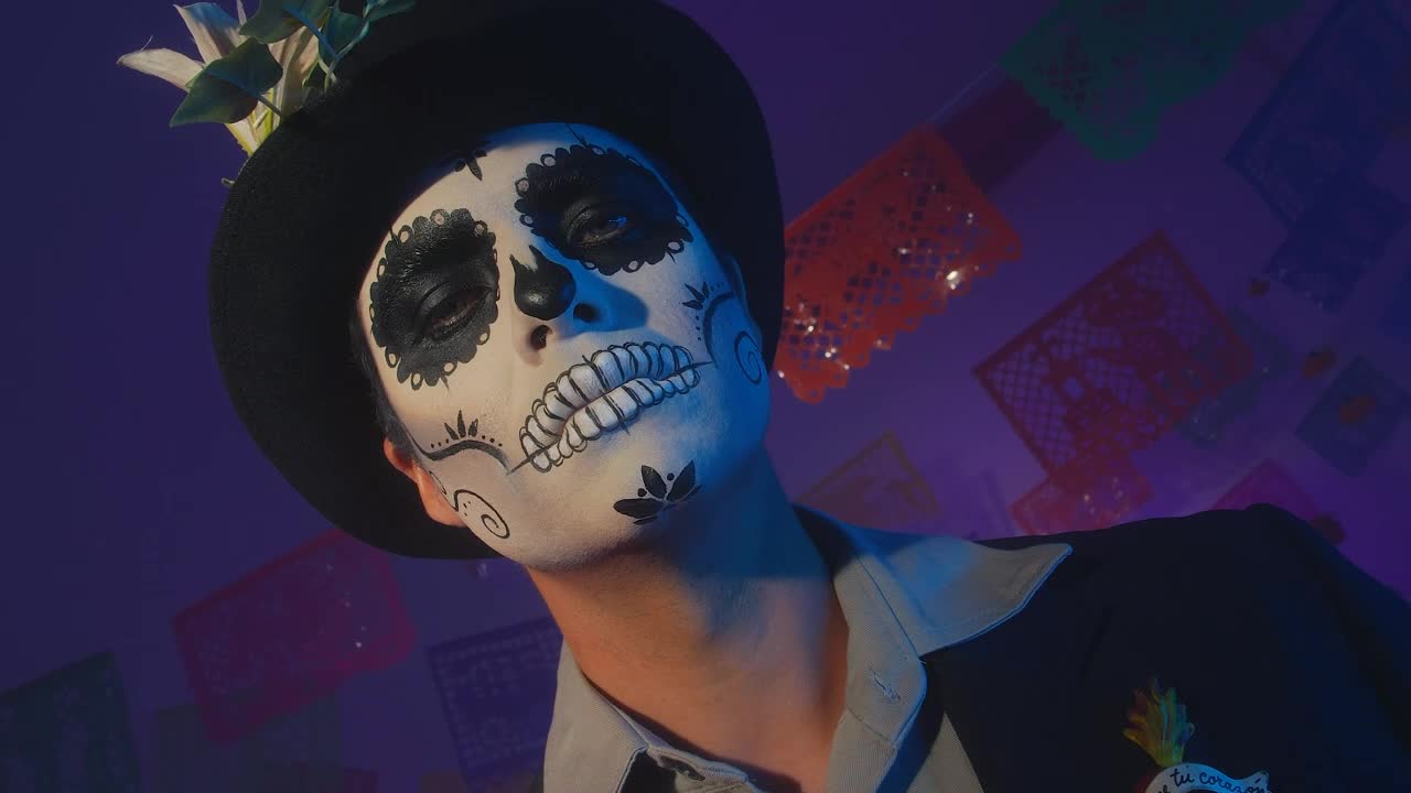 Video Stock Catrin Looking At The Camera On Day Of The Dead Live Wallpaper For PC