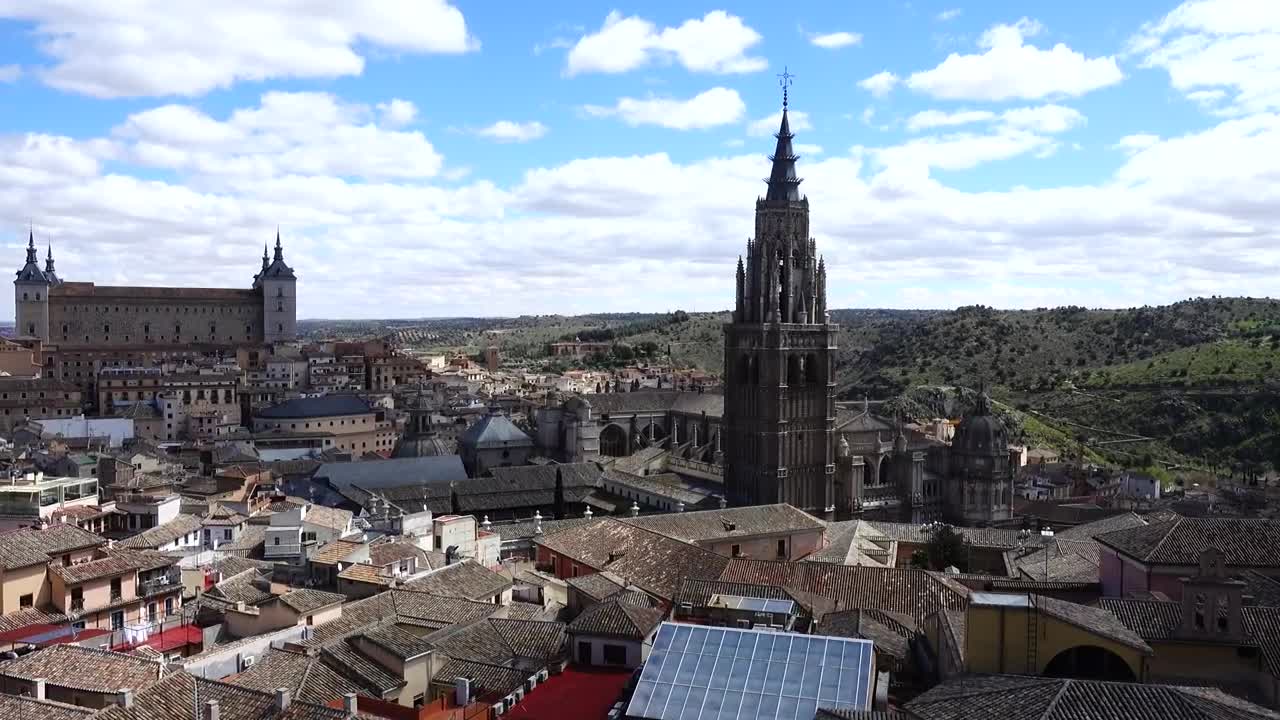 Video Stock Cathedral In The Middle Of A Town Aerial Shot Live Wallpaper For PC