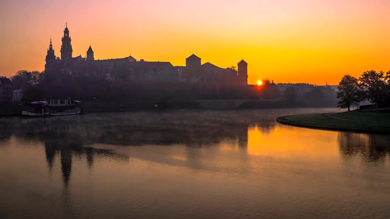 Video Stock Castle Silhouette In The Sunrise Live Wallpaper For PC