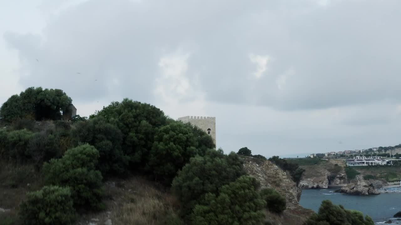 Video Stock Castle On A Hill Above The Ocean Live Wallpaper For PC