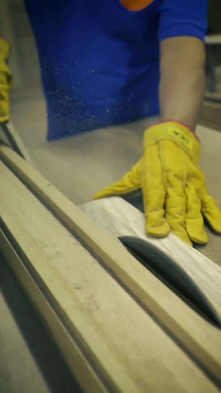 Video Stock Carpenter Slicing A Wooden Board In A Close Up Shot Live Wallpaper For PC
