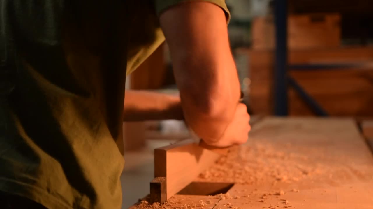 Video Stock Carpenter Sanding A Wood In His Workshop Live Wallpaper For PC