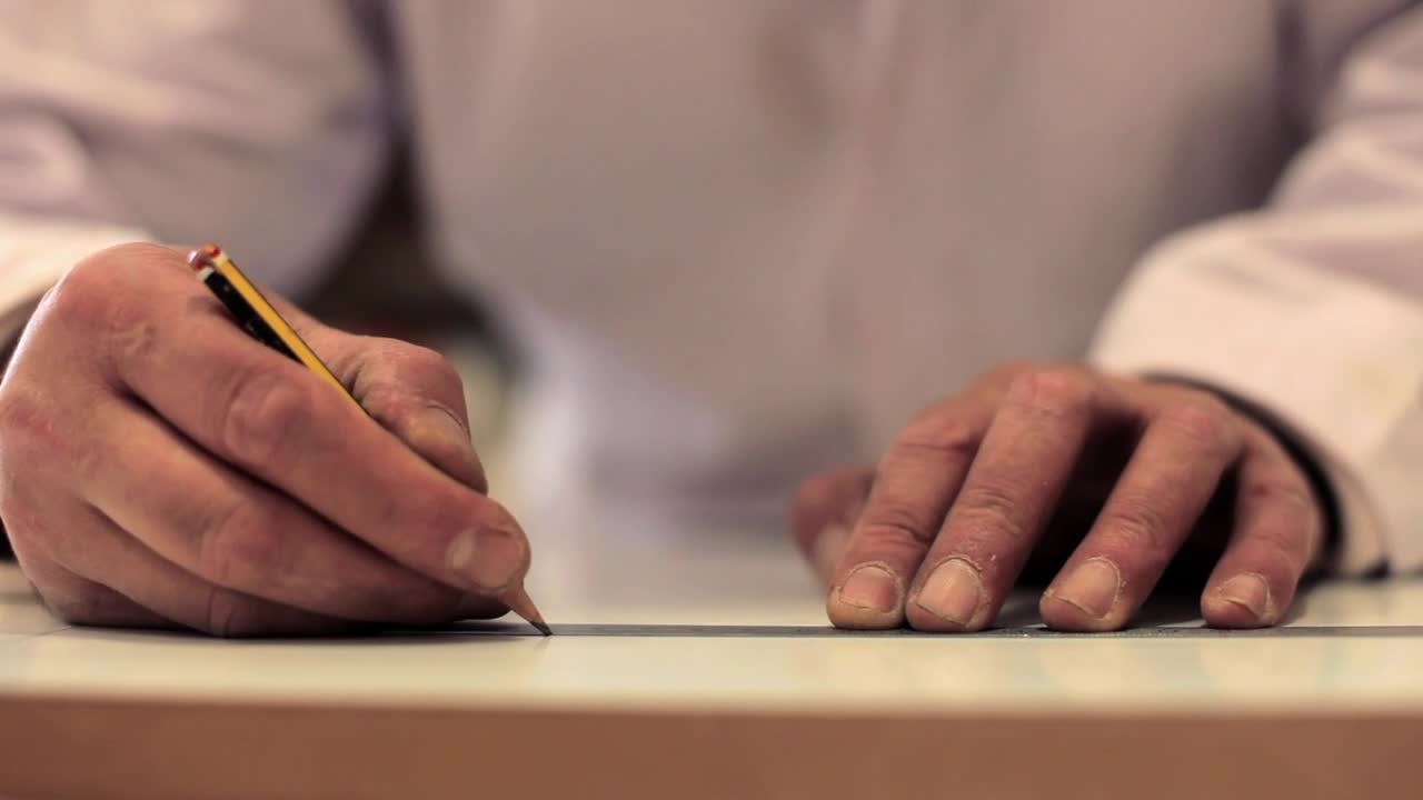 Video Stock Carpenter Marking Wood With A Pencil Live Wallpaper For PC