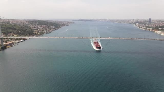 Video Stock Cargo Ship Passing Under A Large Bridge Smal Live Wallpaper For PC