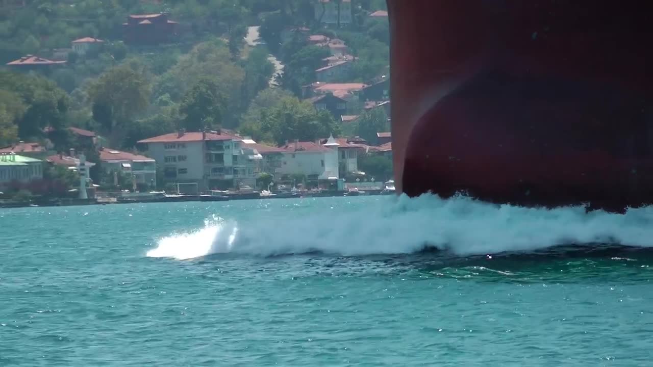 Video Stock Cargo Ship Breaking Through The Water While Sailing Live Wallpaper For PC