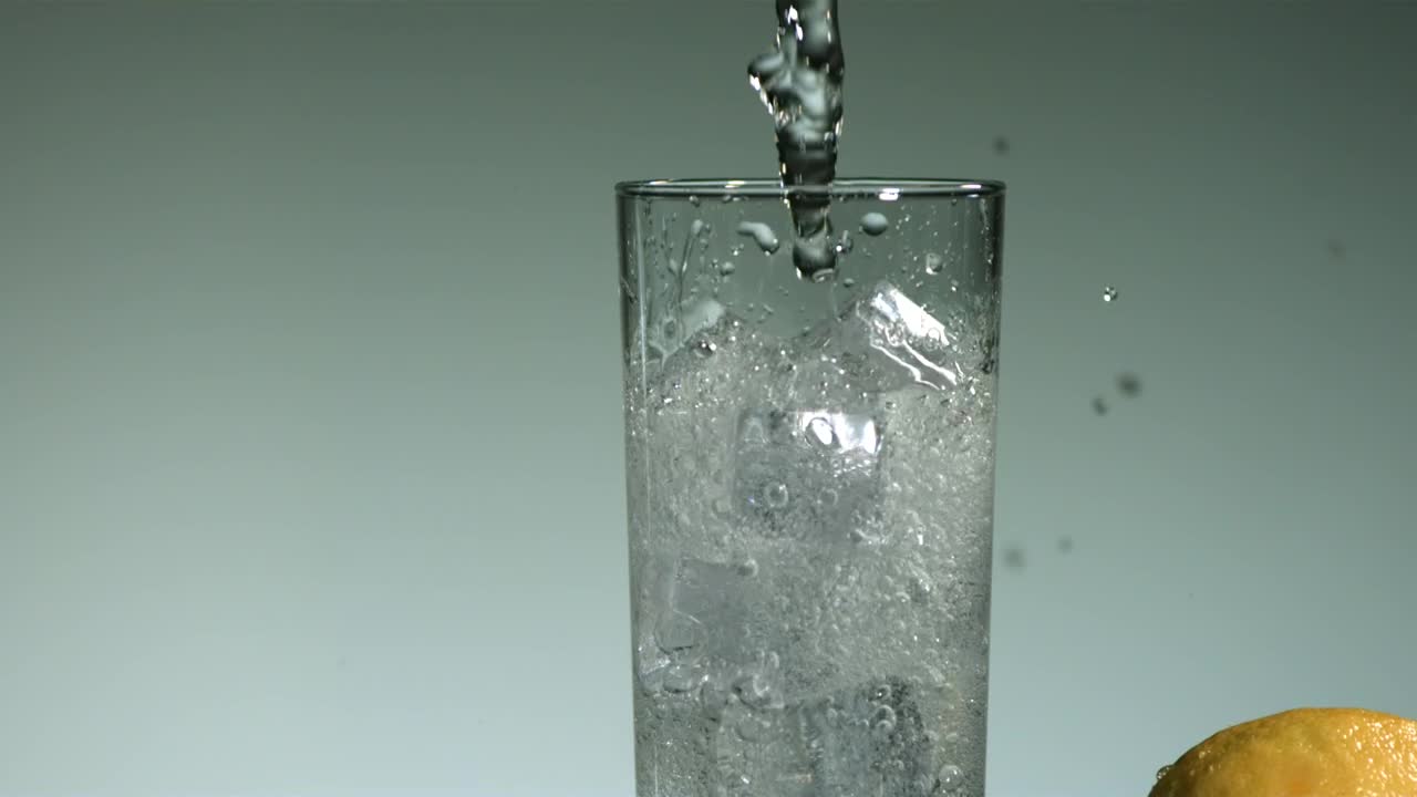 Video Stock Carbonated Water Falling Into A Glass Live Wallpaper For PC