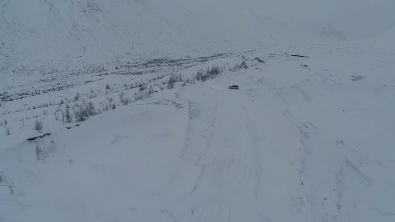Video Stock Car Parked On A Snowy Road Live Wallpaper For PC