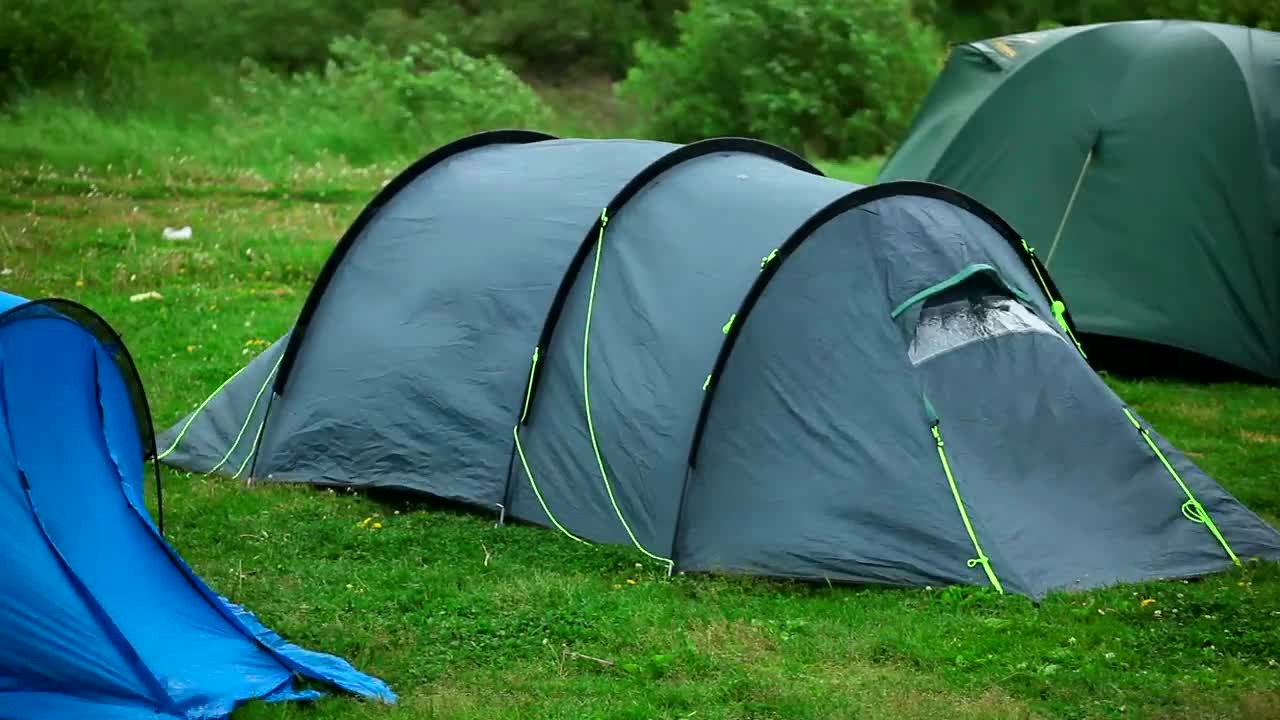Video Stock Camping Tent Waving In The Wind Live Wallpaper For PC