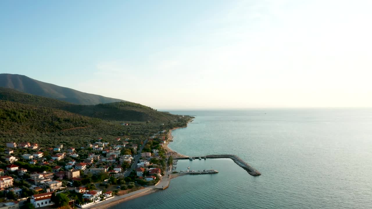 Video Stock Calm Water Around A Small Town Harbor Live Wallpaper For PC