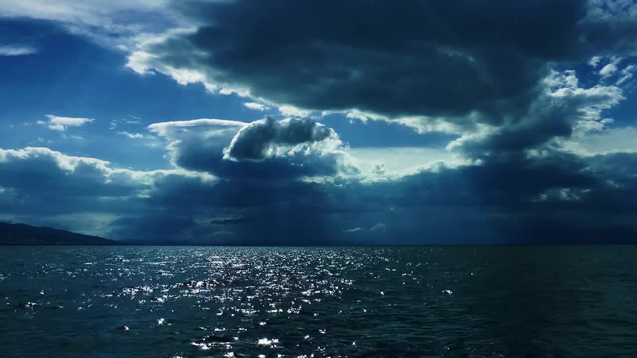 Video Stock Calm Sea On A Cloudy Day With A Cloudy Sky Live Wallpaper For PC