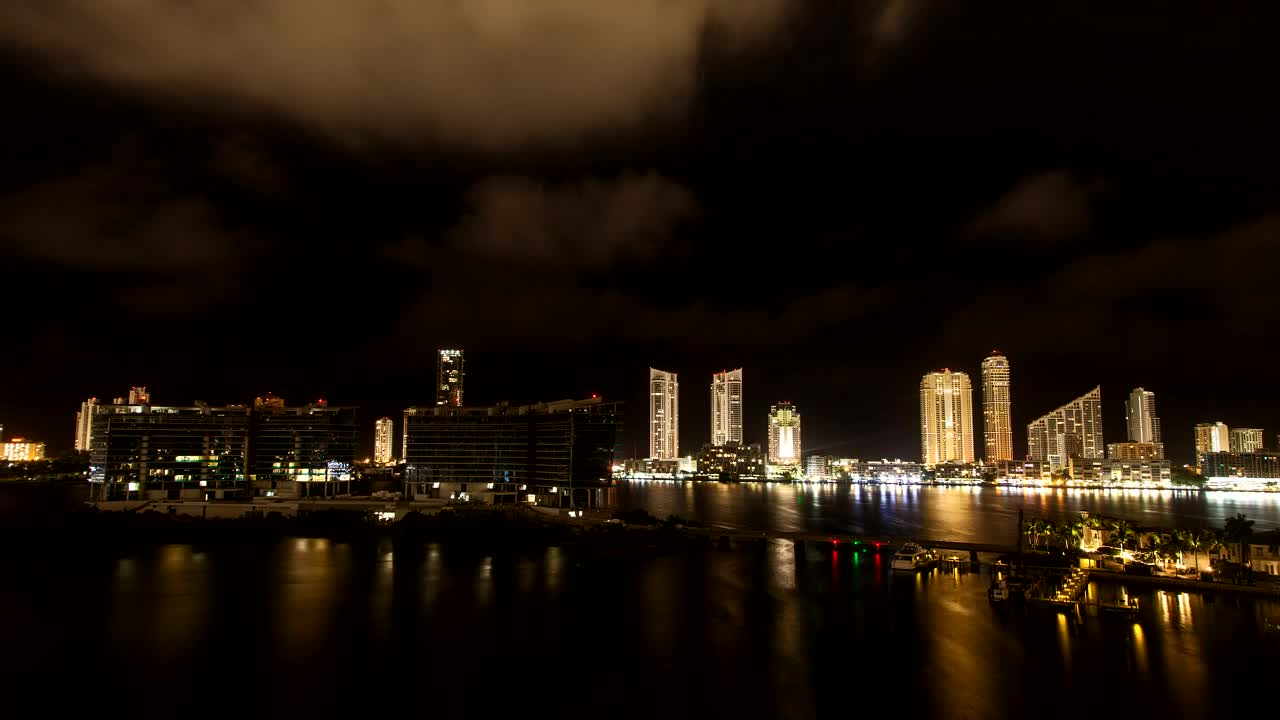 Video Stock Calm Night Over Miami Live Wallpaper For PC