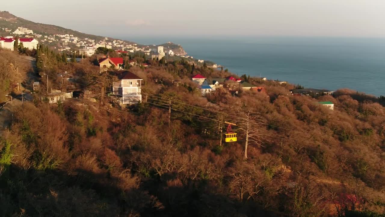 Video Stock Cable Car Above An Autumn Forest Live Wallpaper For PC