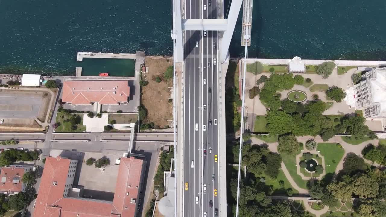 Video Stock Cable Bridge Across A River With Cars Live Wallpaper For PC