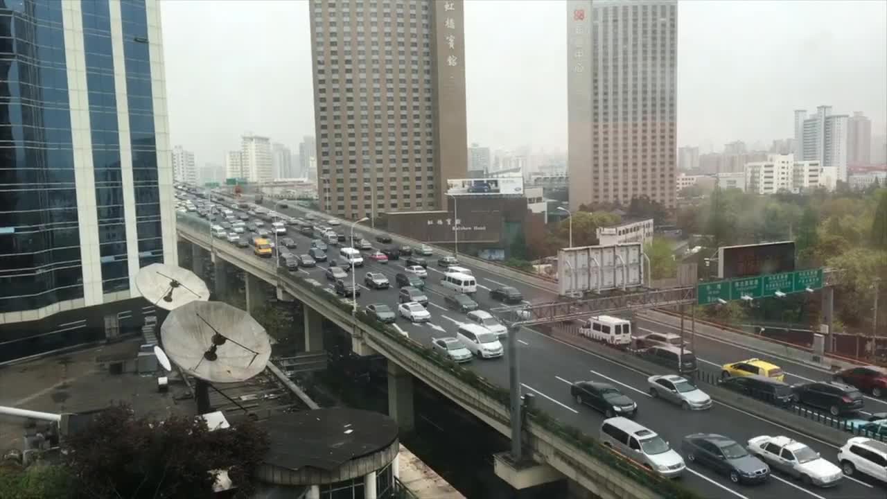 Video Stock Busy Traffic On A Bridge In Shanghai Live Wallpaper For PC