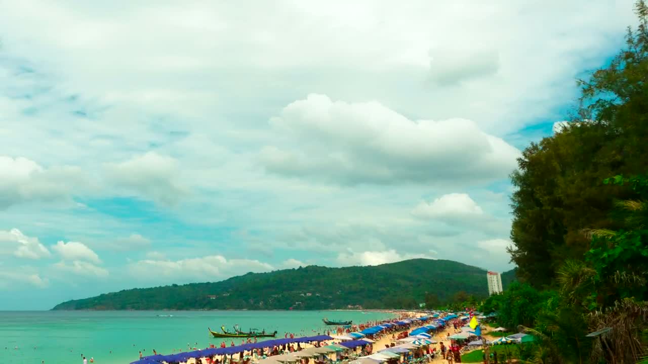 Video Stock Busy Tourist Beach Time Lapse Live Wallpaper For PC