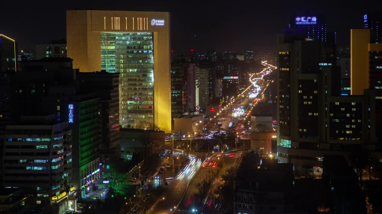 Video Stock Busy Road At Night And Buildings In Beijing Live Wallpaper For PC