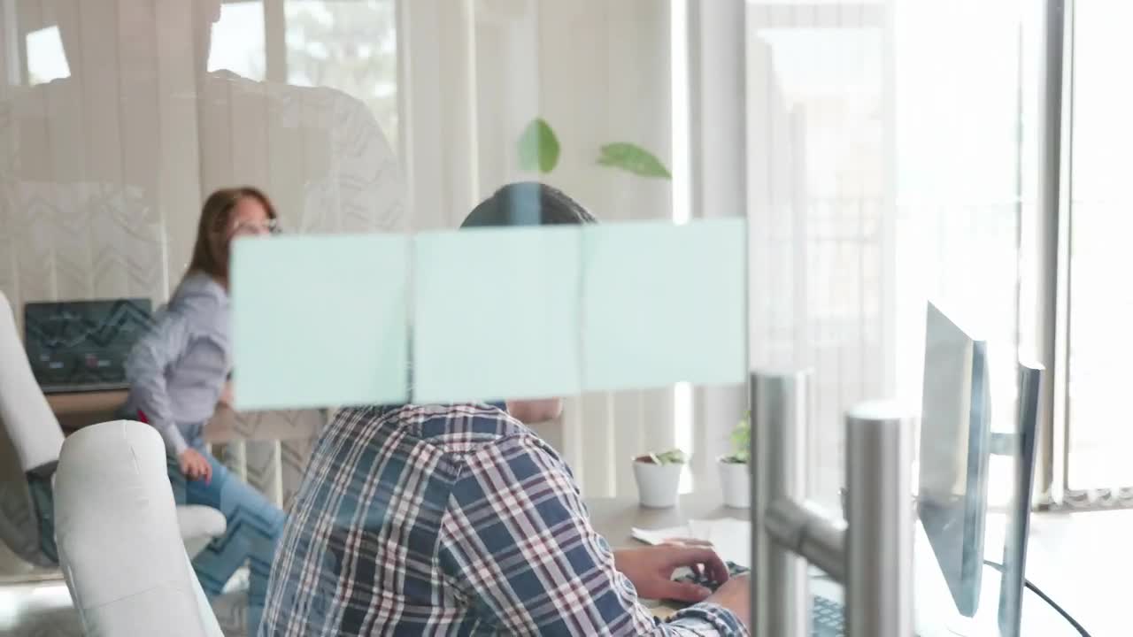 Video Stock Businesswoman Shares Idea With Coworker Live Wallpaper For PC