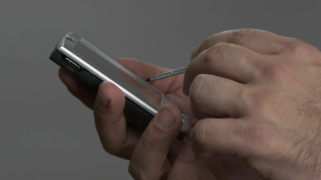 Video Stock Businessman With An Old Pda Live Wallpaper For PC