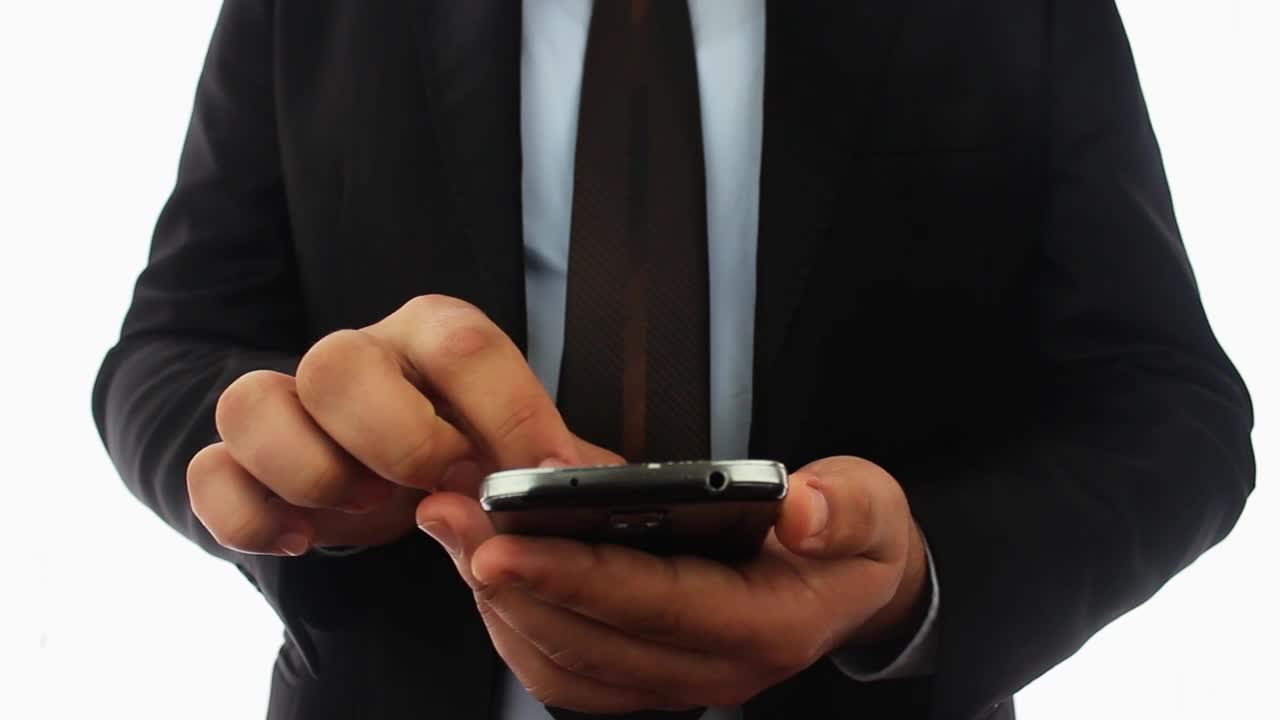 Video Stock Businessman Texting With A Smartphone Live Wallpaper For PC