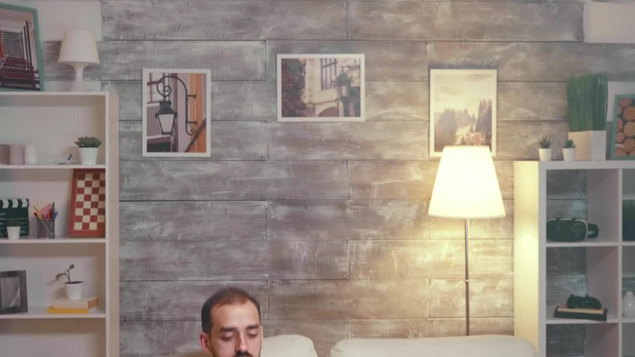 Video Stock Businessman Eating Chips While Watching Tv Live Wallpaper For PC