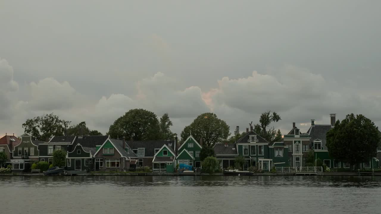 Video Stock Clouds Moving Across River Houses Live Wallpaper For PC
