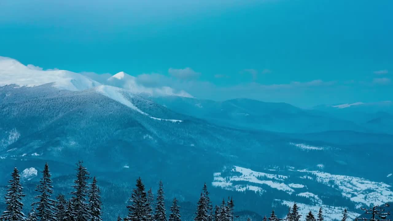 Video Stock Clouds Forming Over The Snowy Mountains Live Wallpaper For PC