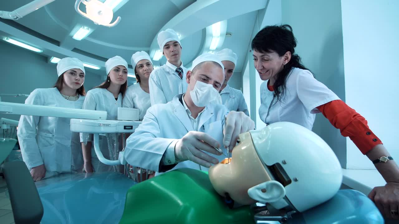 Stock Video Dental Students Watching A Dental Procedure Live Wallpaper For PC