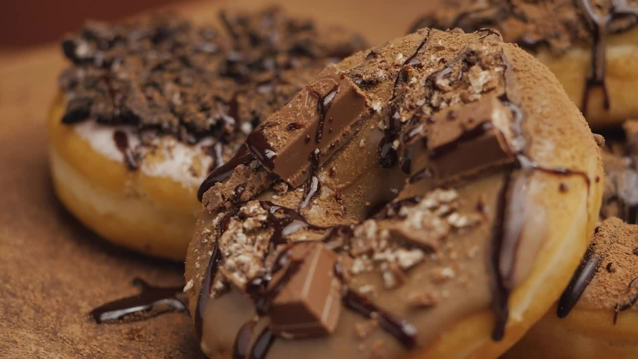 Stock Video Demonstration Video Of Donuts With A Lot Of Chocolate Live Wallpaper For PC