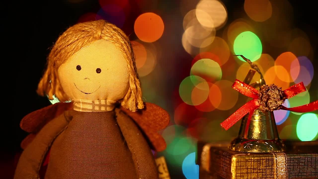Stock Video Decorative Rag Doll At Christmas Time Live Wallpaper For PC