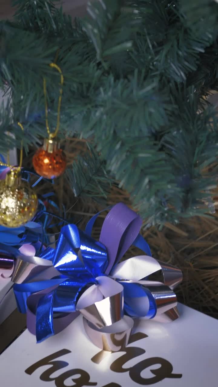 Stock Video Decorated Christmas Tree In Close Up Shot Live Wallpaper For PC