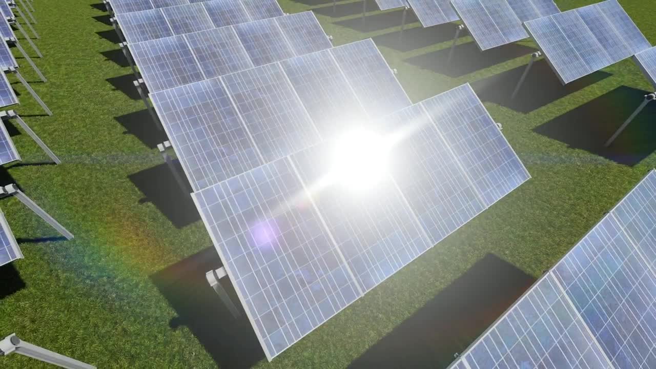 Stock Video Day And Night In A Solar Panel Field Live Wallpaper For PC
