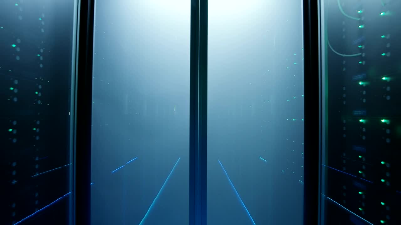 Stock Video Data Center At Night Live Wallpaper For PC