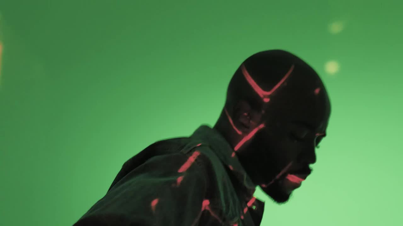 Stock Video Dancing Man In Front Of Lights Live Wallpaper For PC